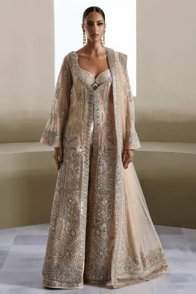 Aurene Soraya-inspired Pakistani formal, full front view