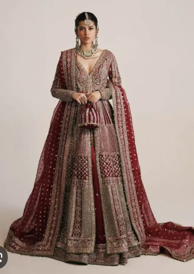 Hussain Rehar Sarang hand-embellished bridal ensemble