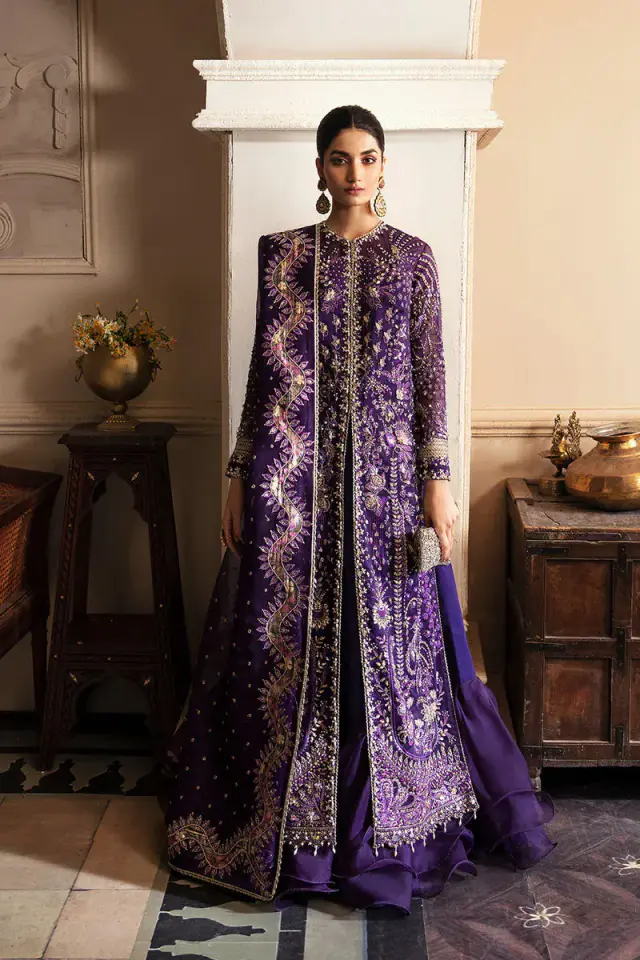 Maysa Soraya-inspired Pakistani formal, full front view