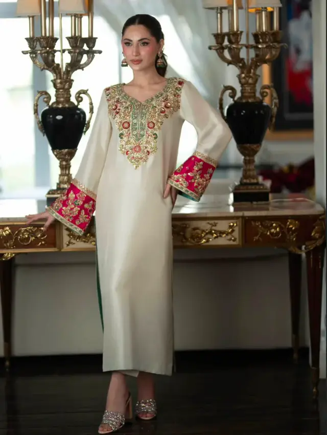 Aleena Khan Noor-e-Nazar ivory formal