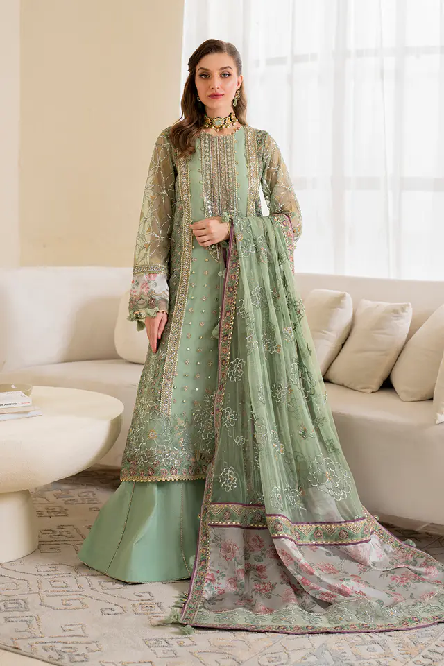 Embroidered Net full-length primary view
