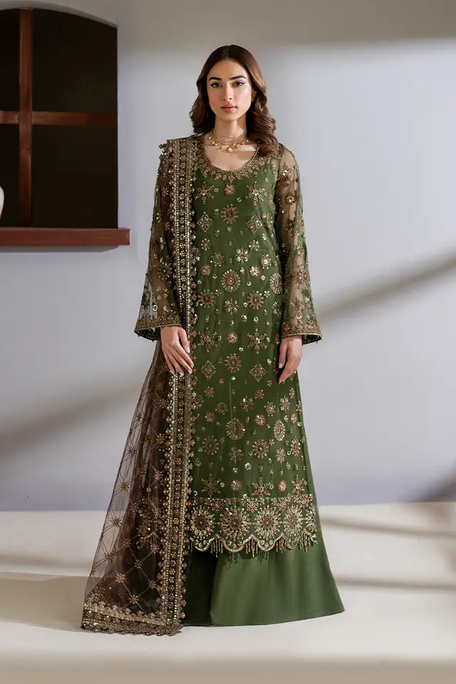 Embroidered Net full-length primary view