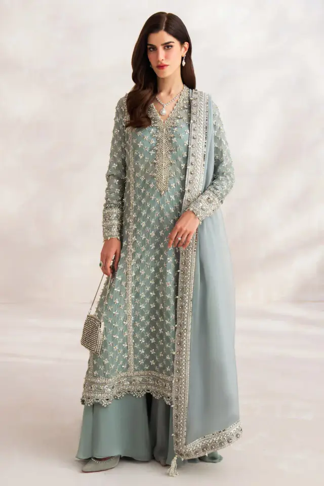 Élan Célestine frosted sharara ensemble