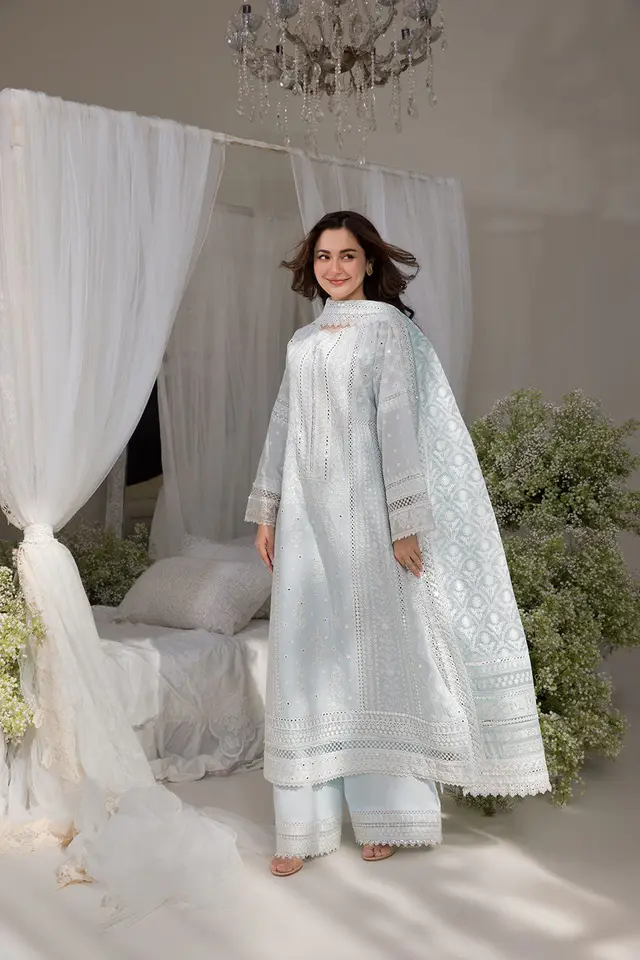 Design 7A Luxury Lawn 2025 Unstitched luxury lawn full-length primary view