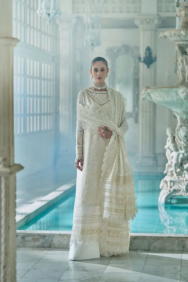 Design 9A Luxury Lawn Eid Edition 2026 Unstitched luxury lawn full-length primary view