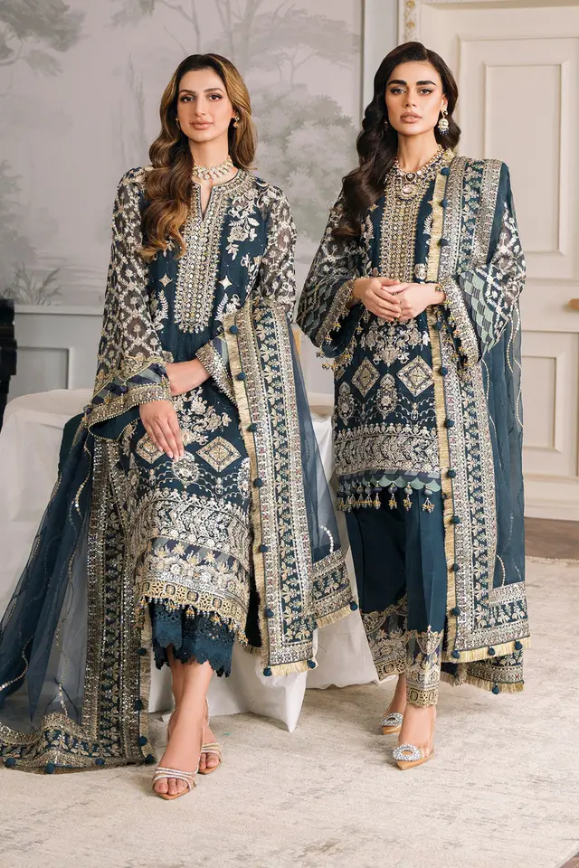 Embroidered Chiffon full-length primary view