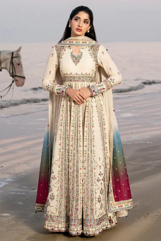 Embroidered Luxury Lawn luxury lawn full-length primary view