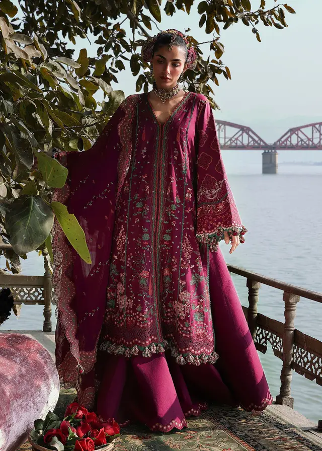 Hussain Rehar - Anjas luxury lawn full-length primary view