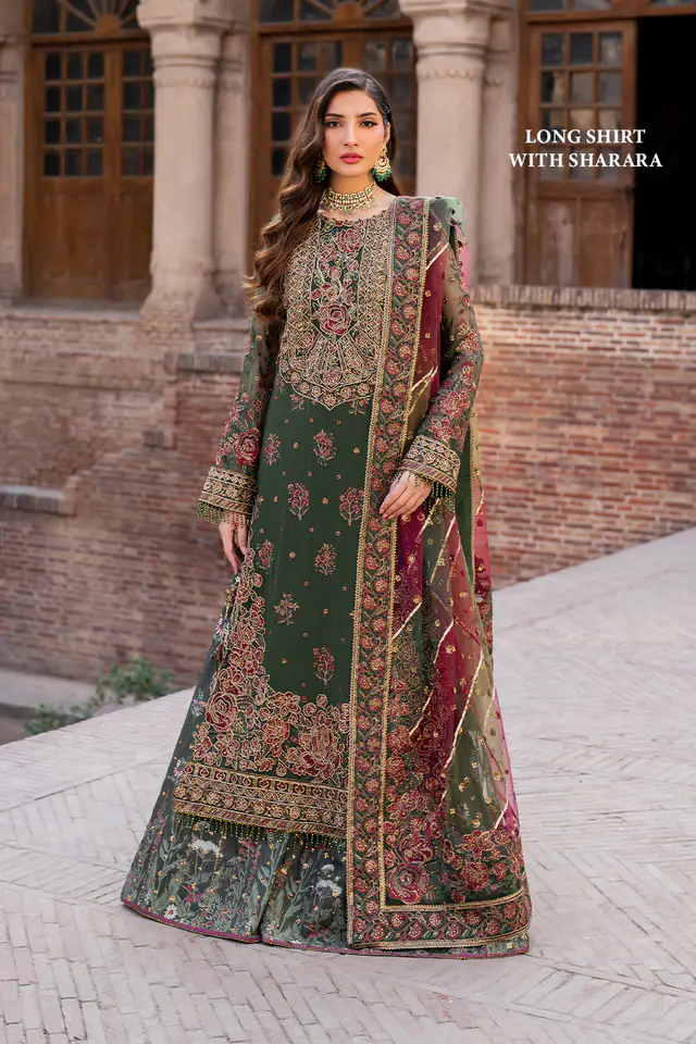 Embroidered Chiffon full-length primary view