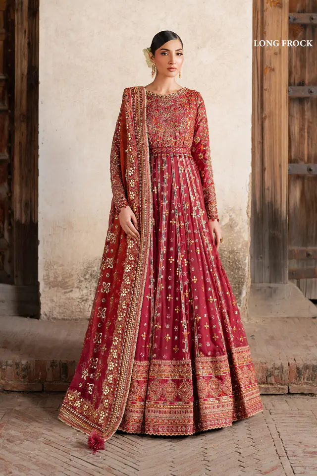 Embroidered Printed Silk full-length primary view