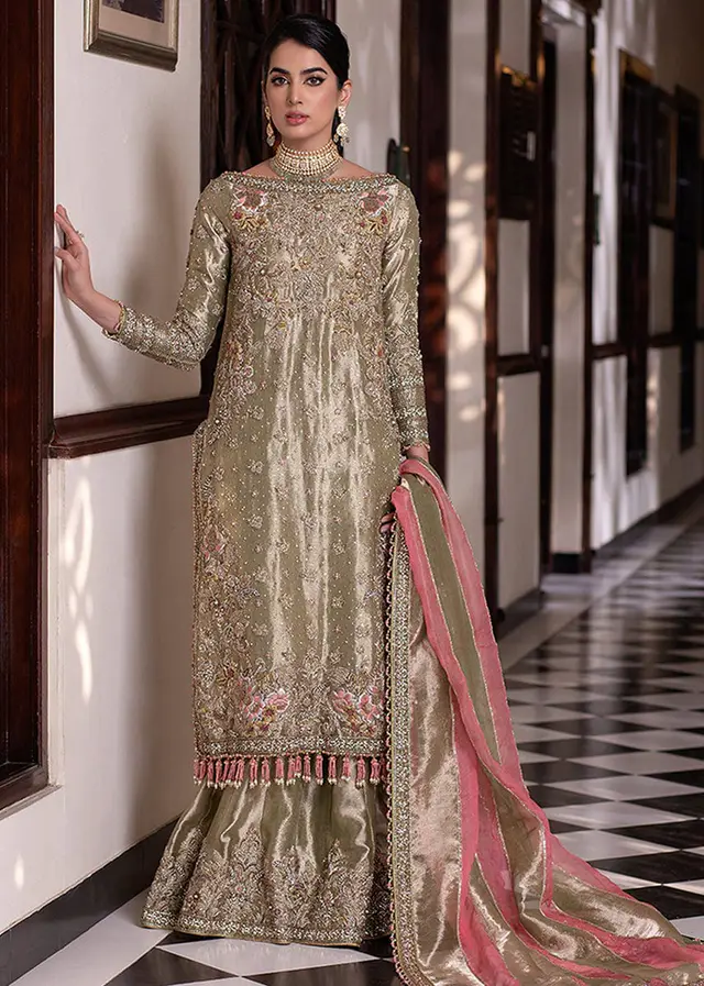 Moss Fantasy designer-inspired formal dress, full-length primary view