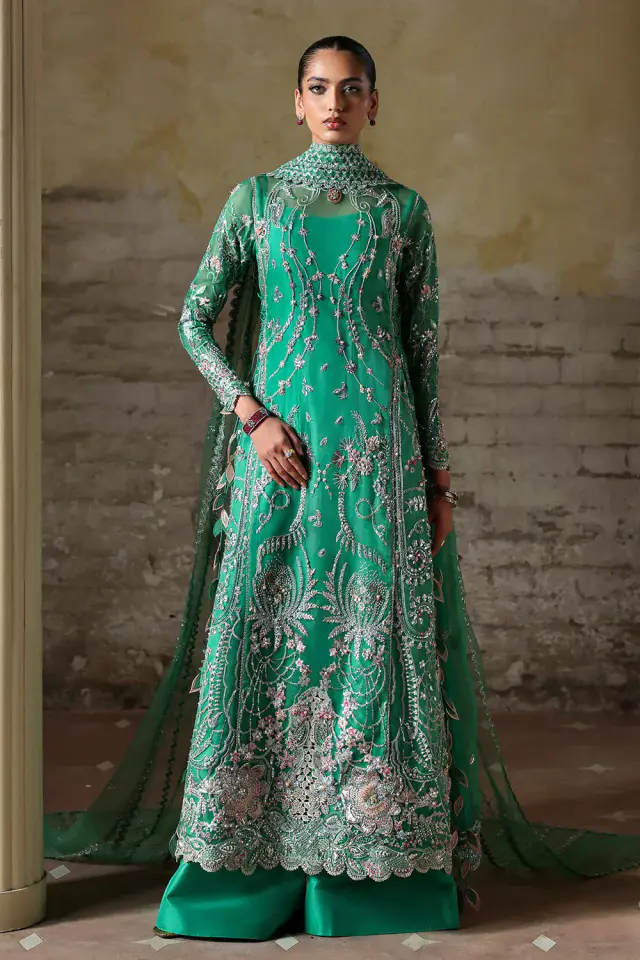 Maristella Soraya-inspired Pakistani formal, full front view