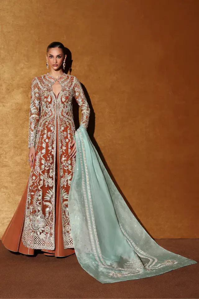 Veyra Soraya-inspired Pakistani formal, full front view