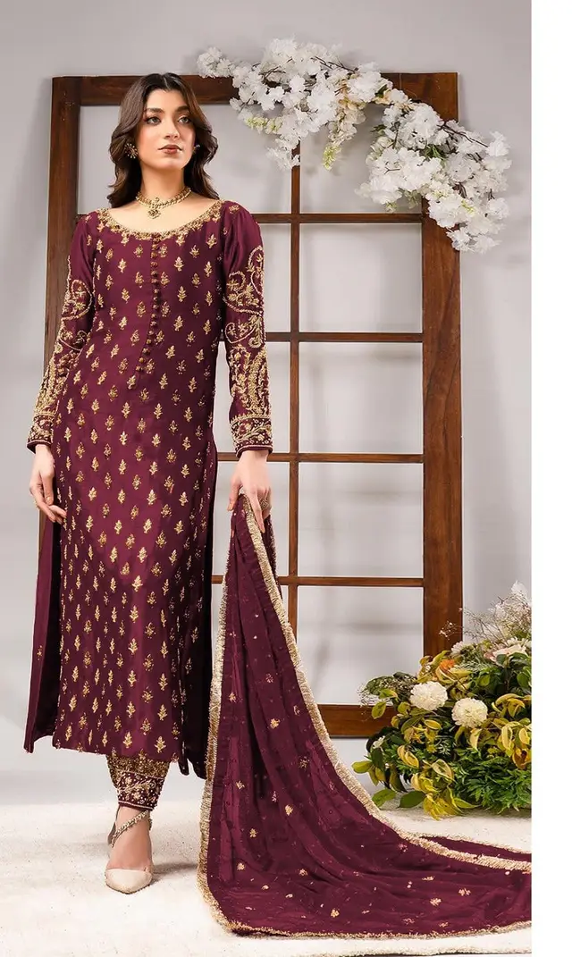 Tangerine - Maroon full-length primary view