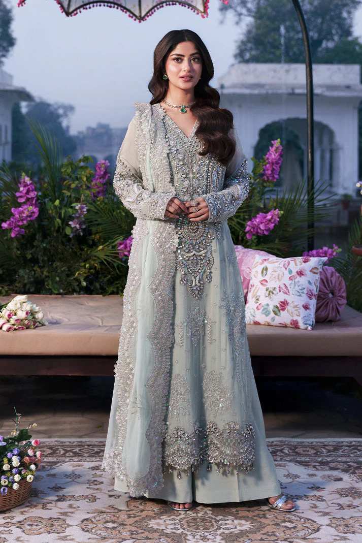 Imrozia Chamak I-264 steel-grey formal suit full front model view
