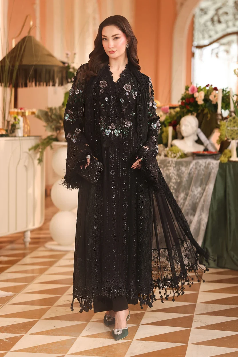 Maria.B Chiffons – MPC-26-204 Black Black full front model view