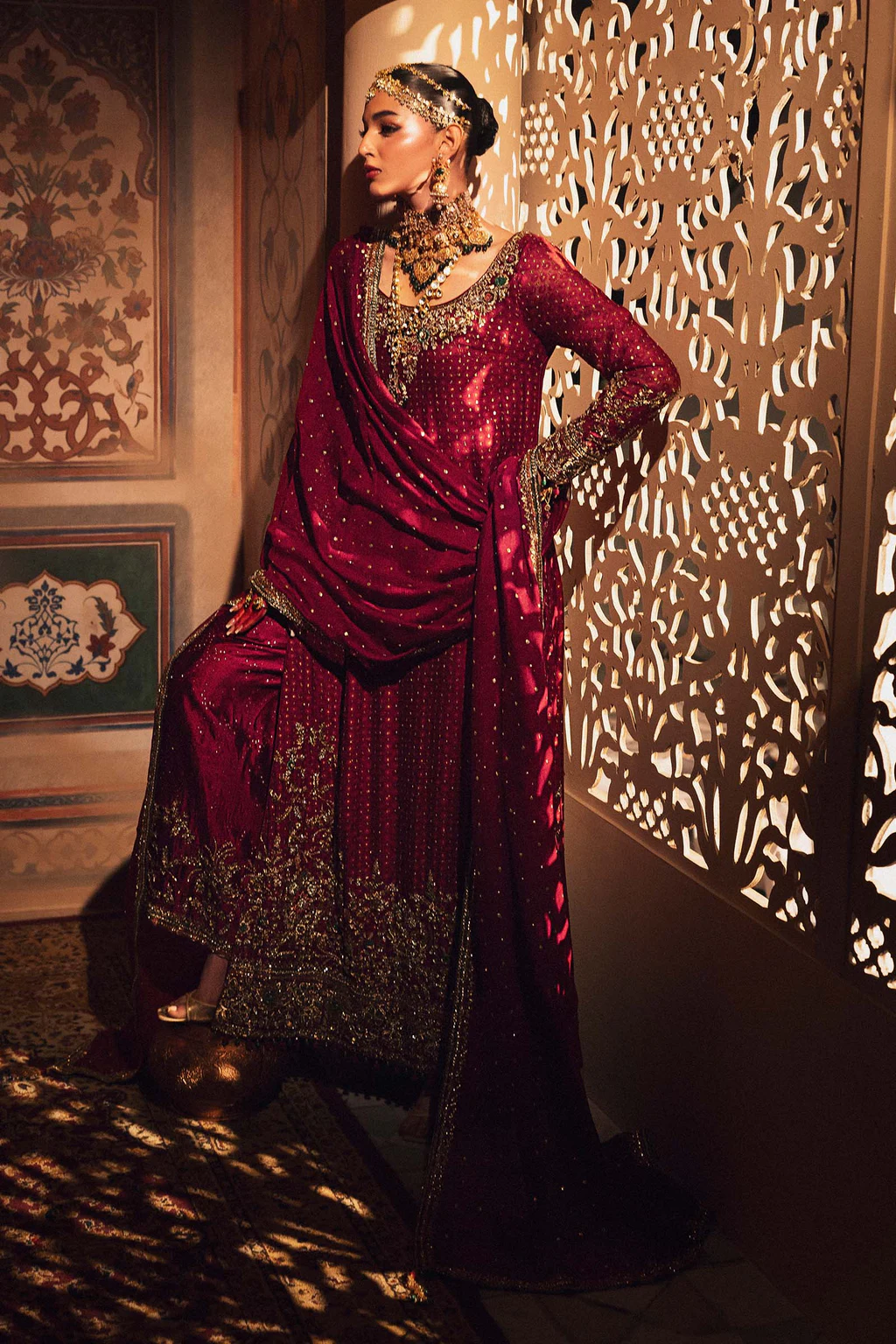 Maria.B - Raihaan Style, red three-piece outfit — view 1