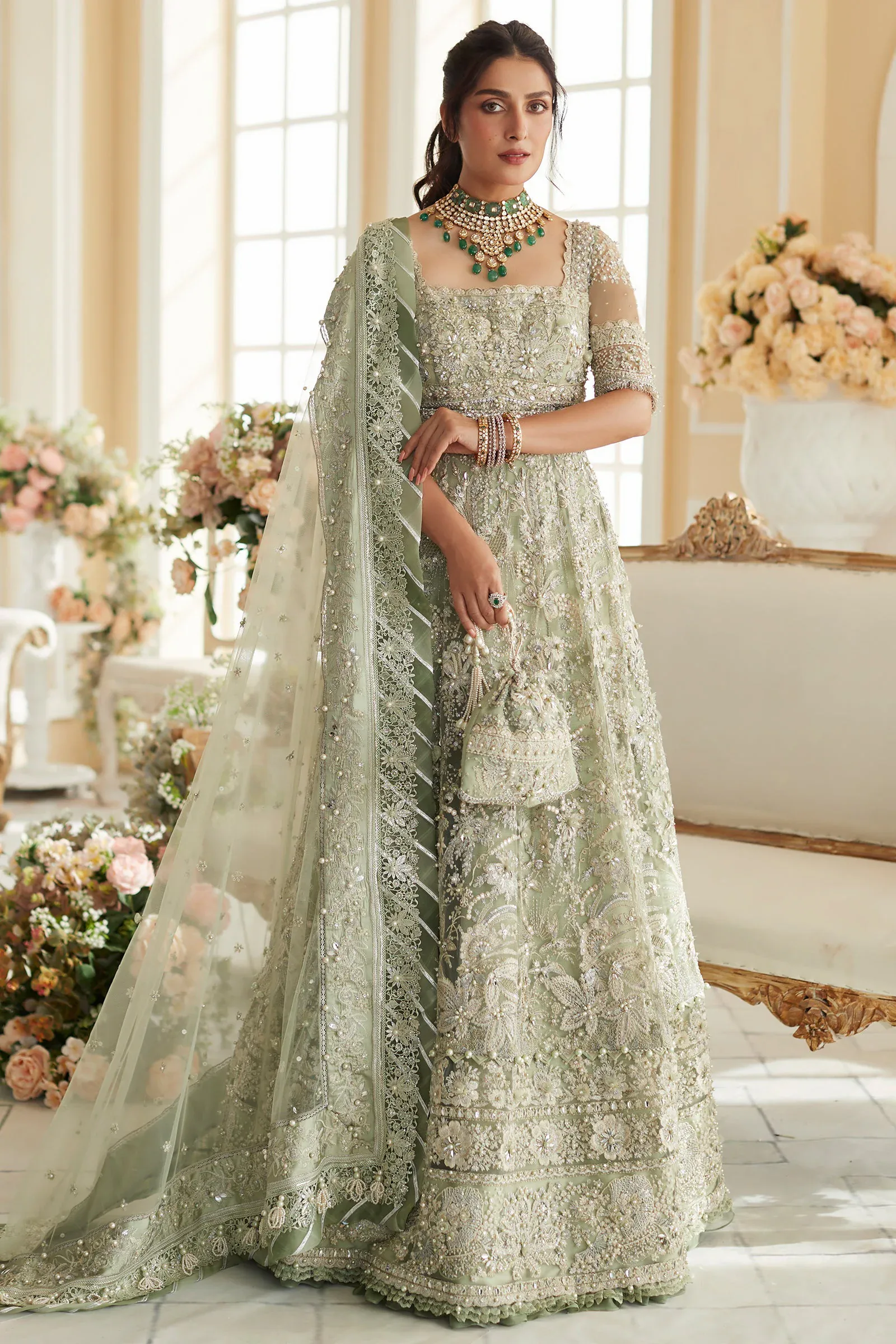 Élan – Arya Style pistachio peshwas and sharara ensemble