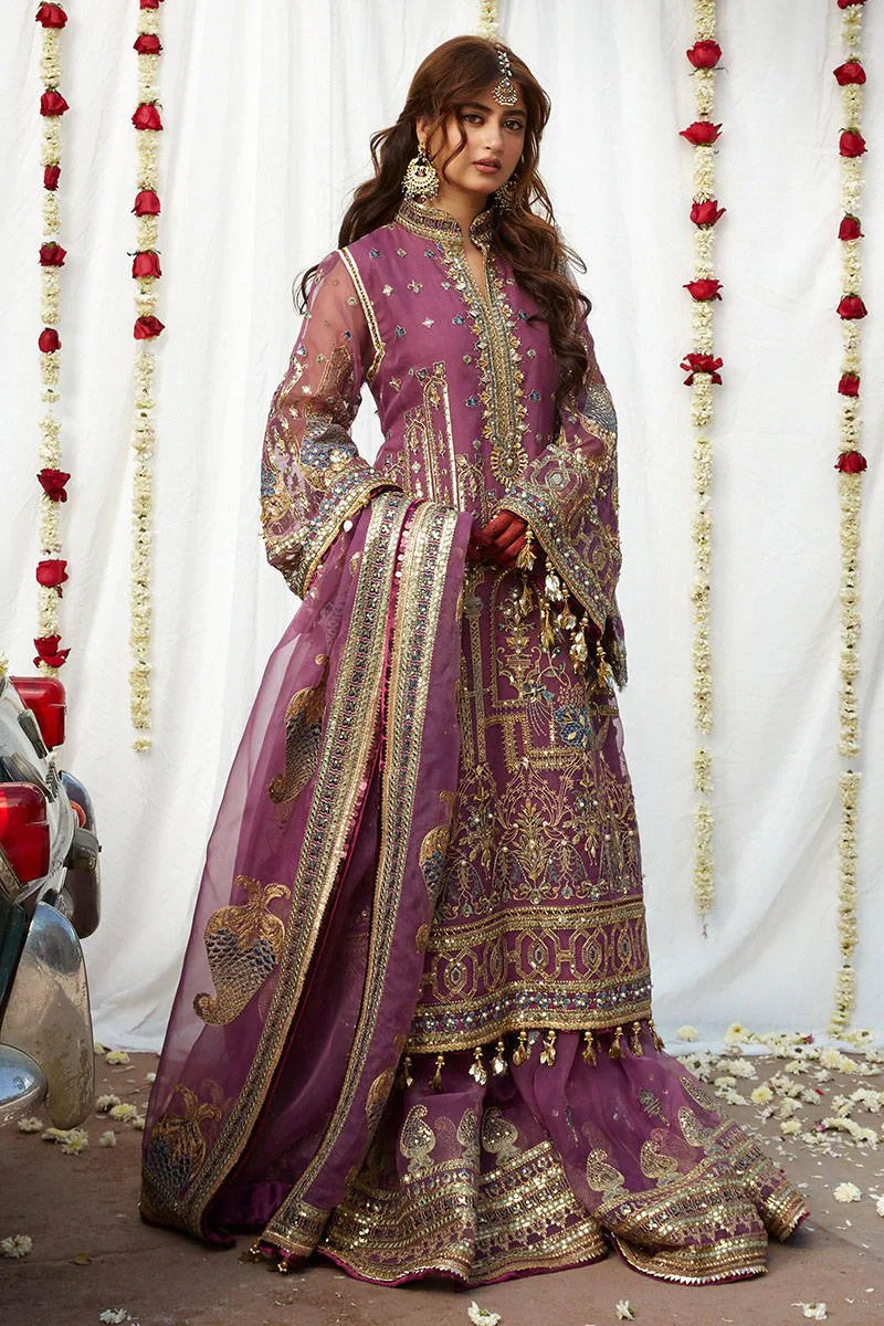 Mohsin Naveed Ranjha Jigri mauve formal dress