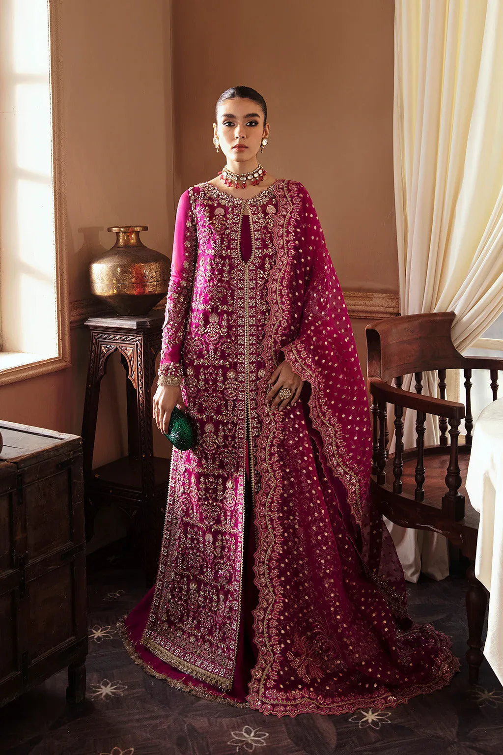 Fuchsia Organza Formal Ensemble - Designer-Inspired — garment photograph 1
