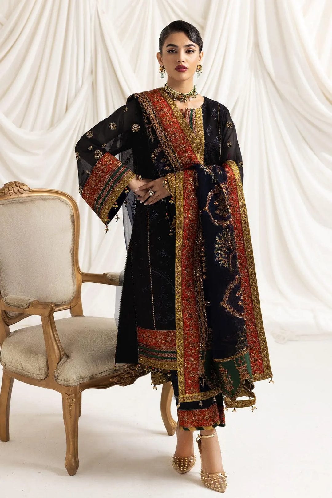 AF-CH-2116-Mehlika B Black full-length primary view