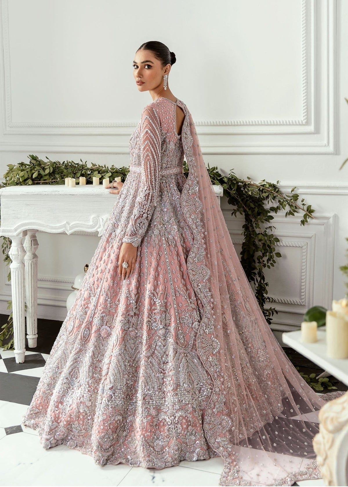 Akbar Aslam - Hyacinth (White Colour Customised) full-length primary view