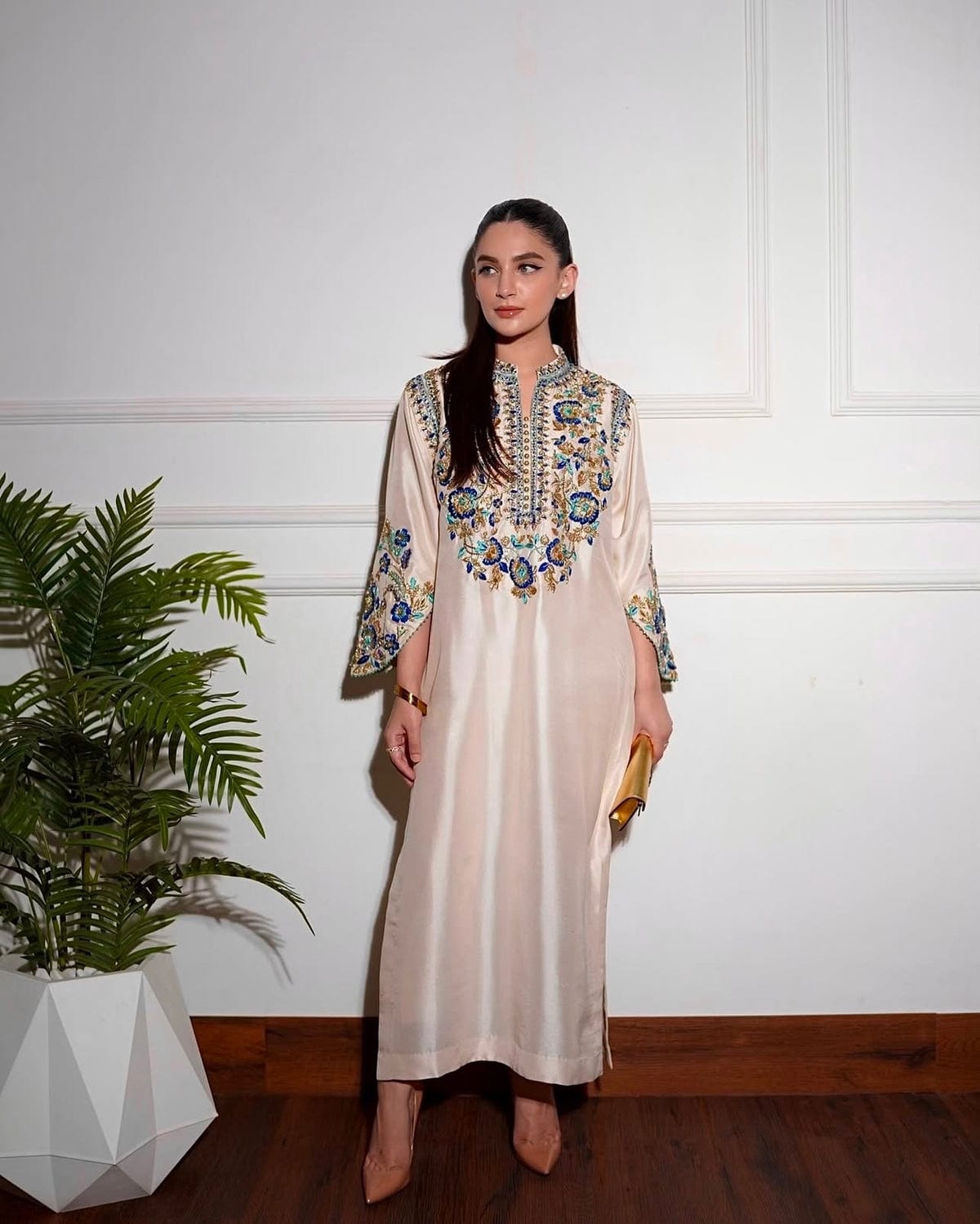 Aleena Khan Designer - White full-length primary view