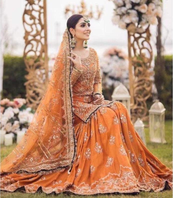 Ansab Jahangir Orange full-length primary view