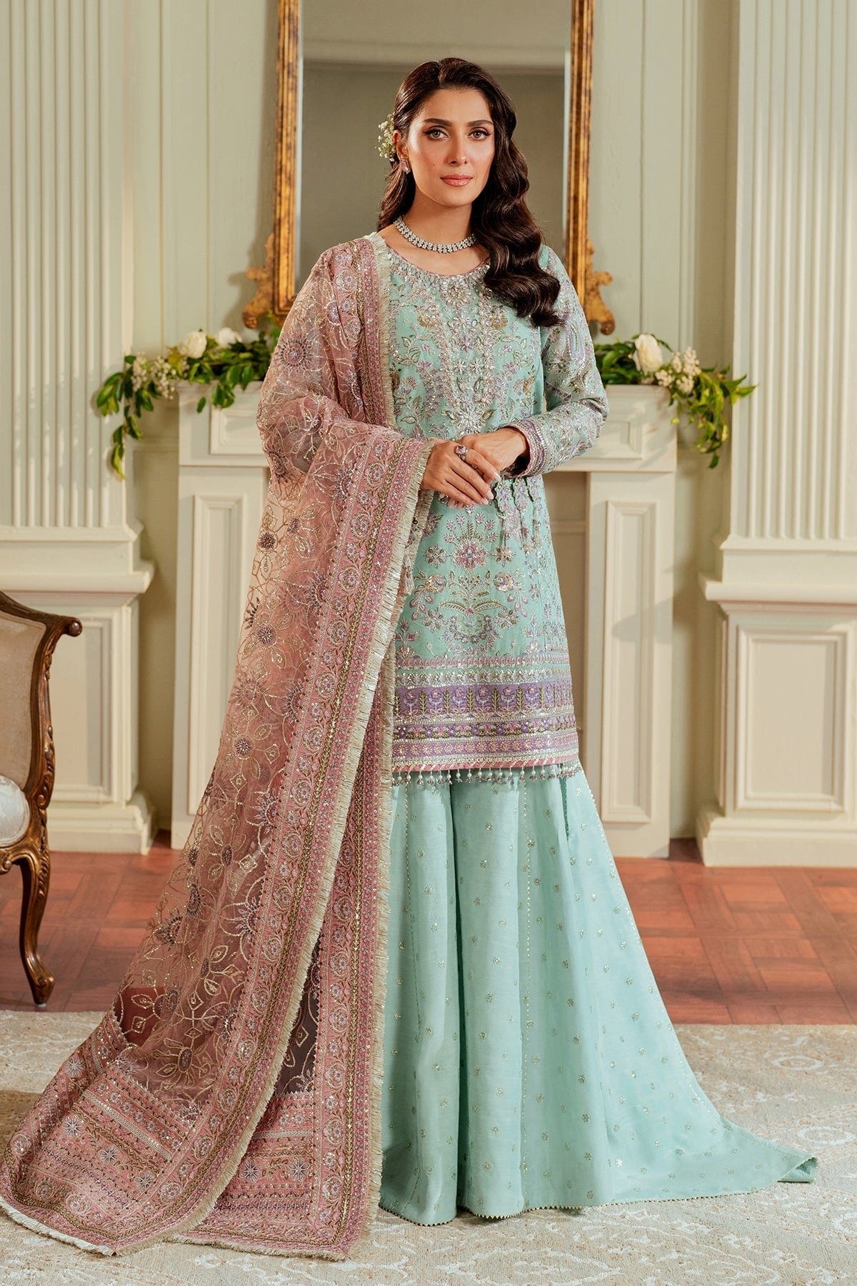Baroque Chantelle - EMBROIDERED NET full-length primary view
