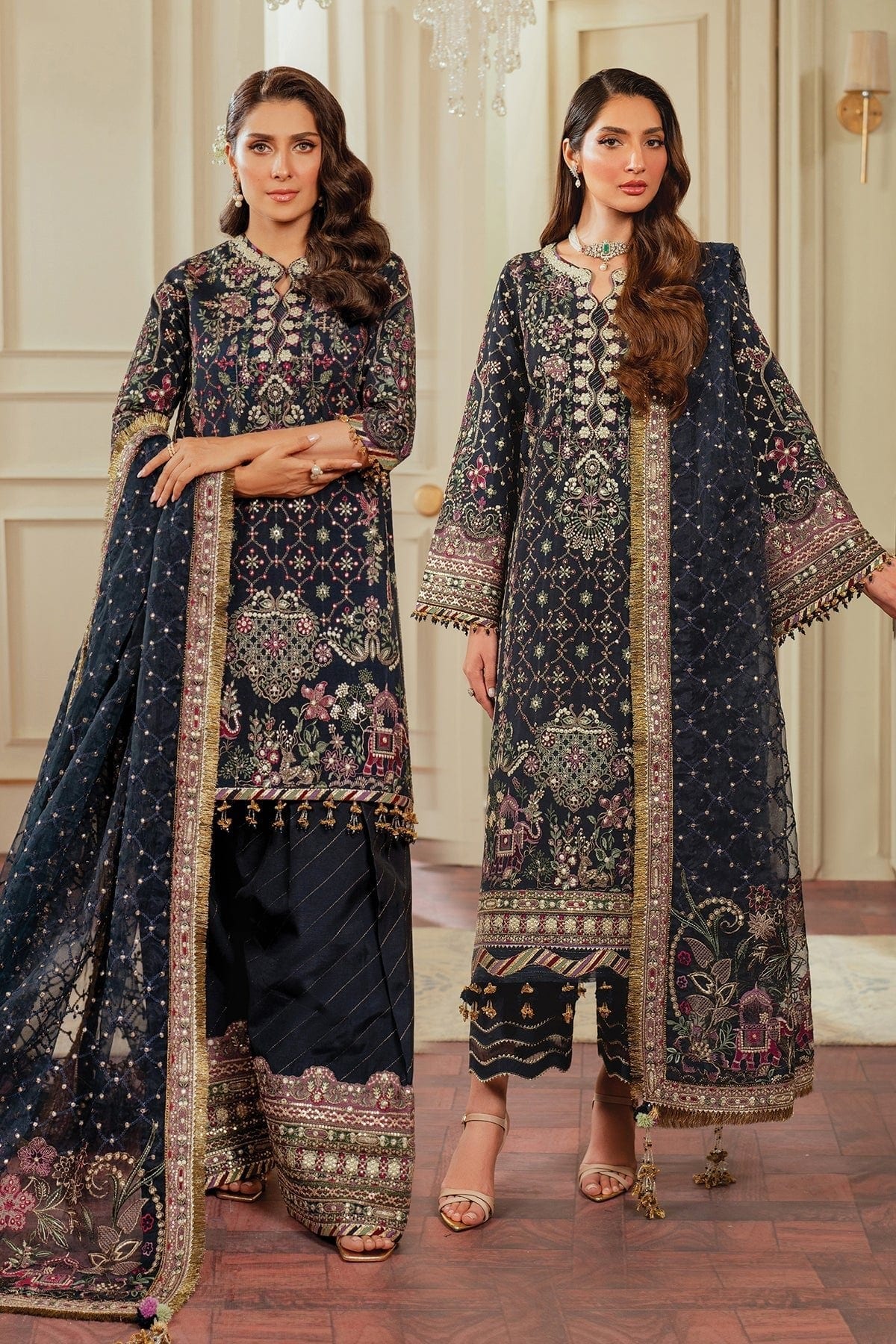 Baroque Chantelle EMBROIDERED SILK full-length primary view