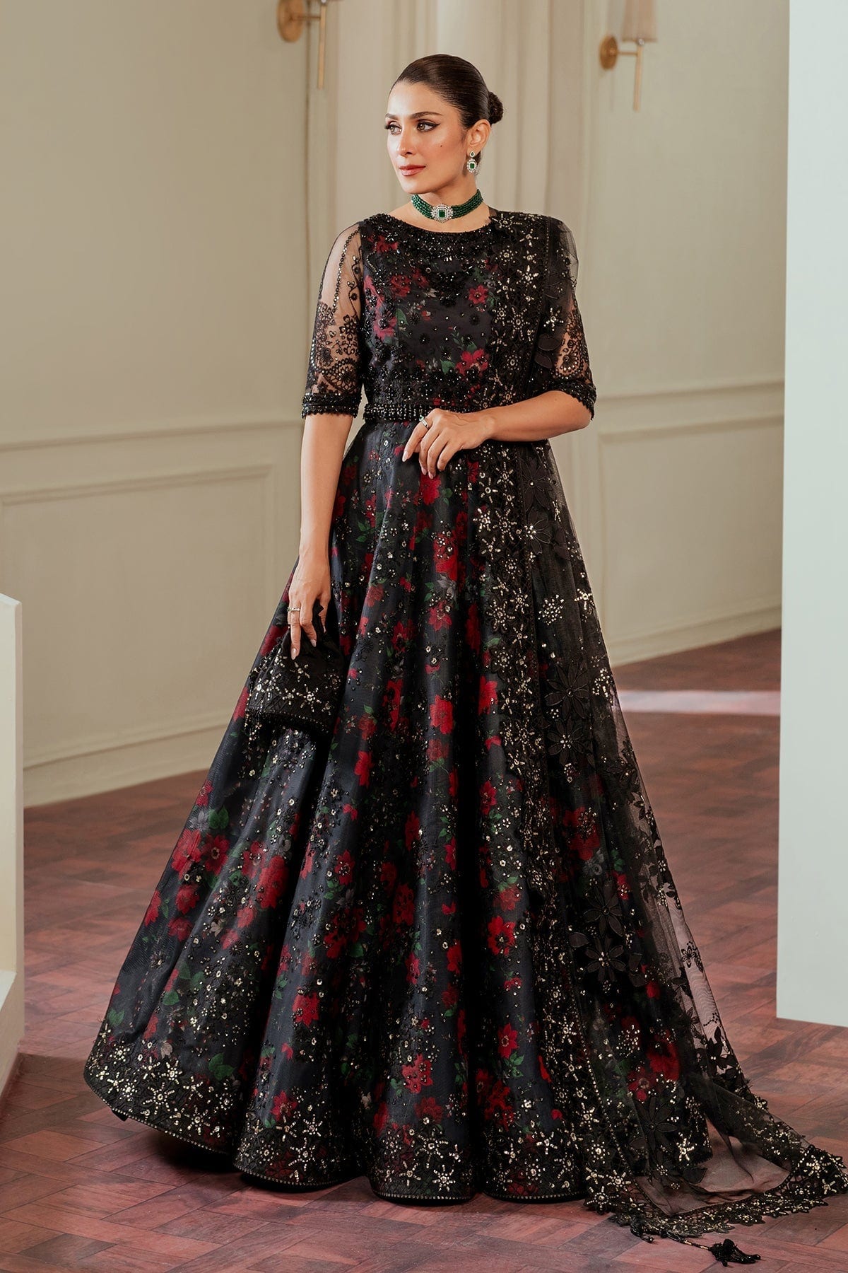 Baroque EMBROIDERED NET full-length primary view