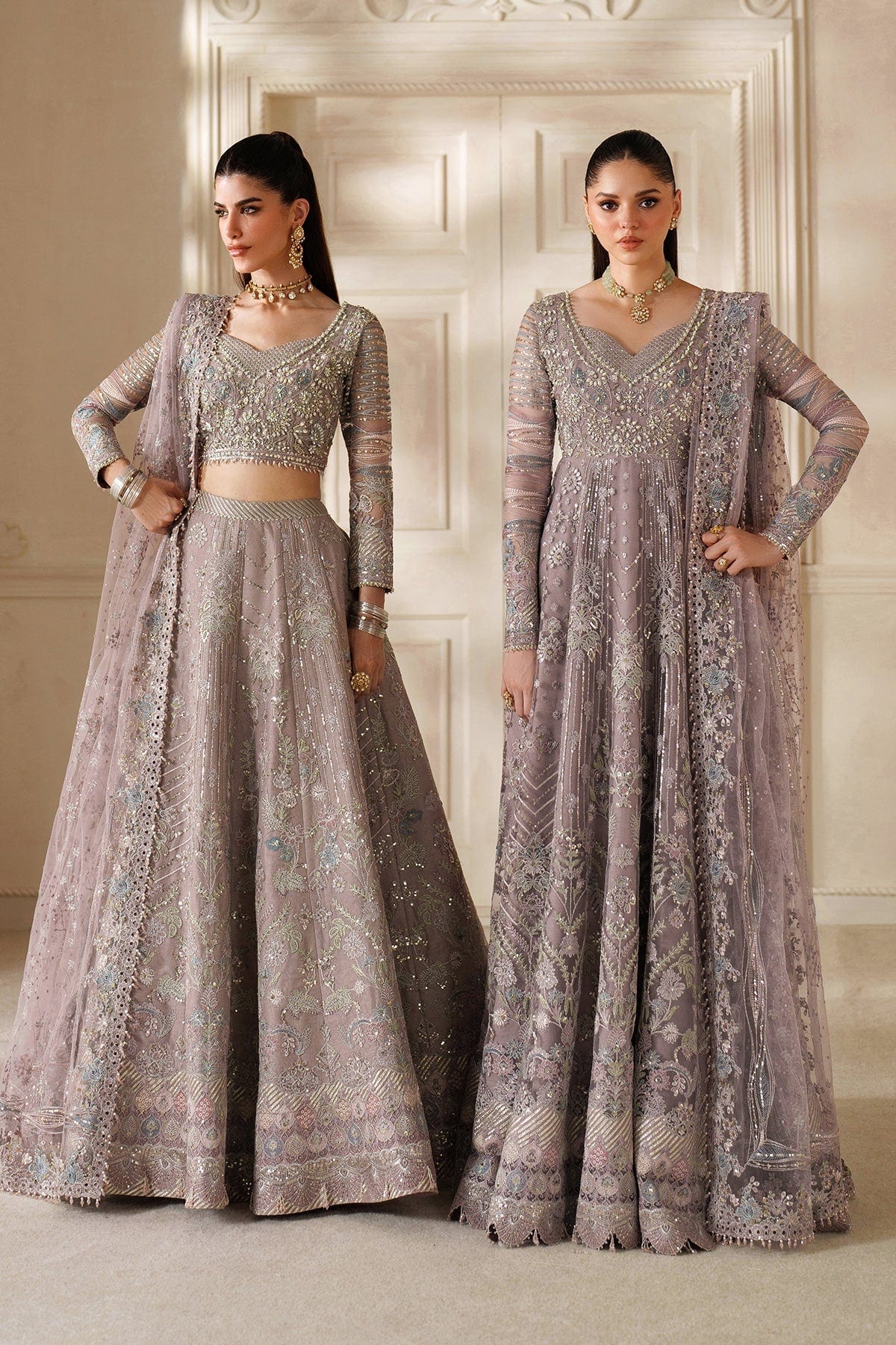 Baroque EMBROIDERED NET full-length primary view