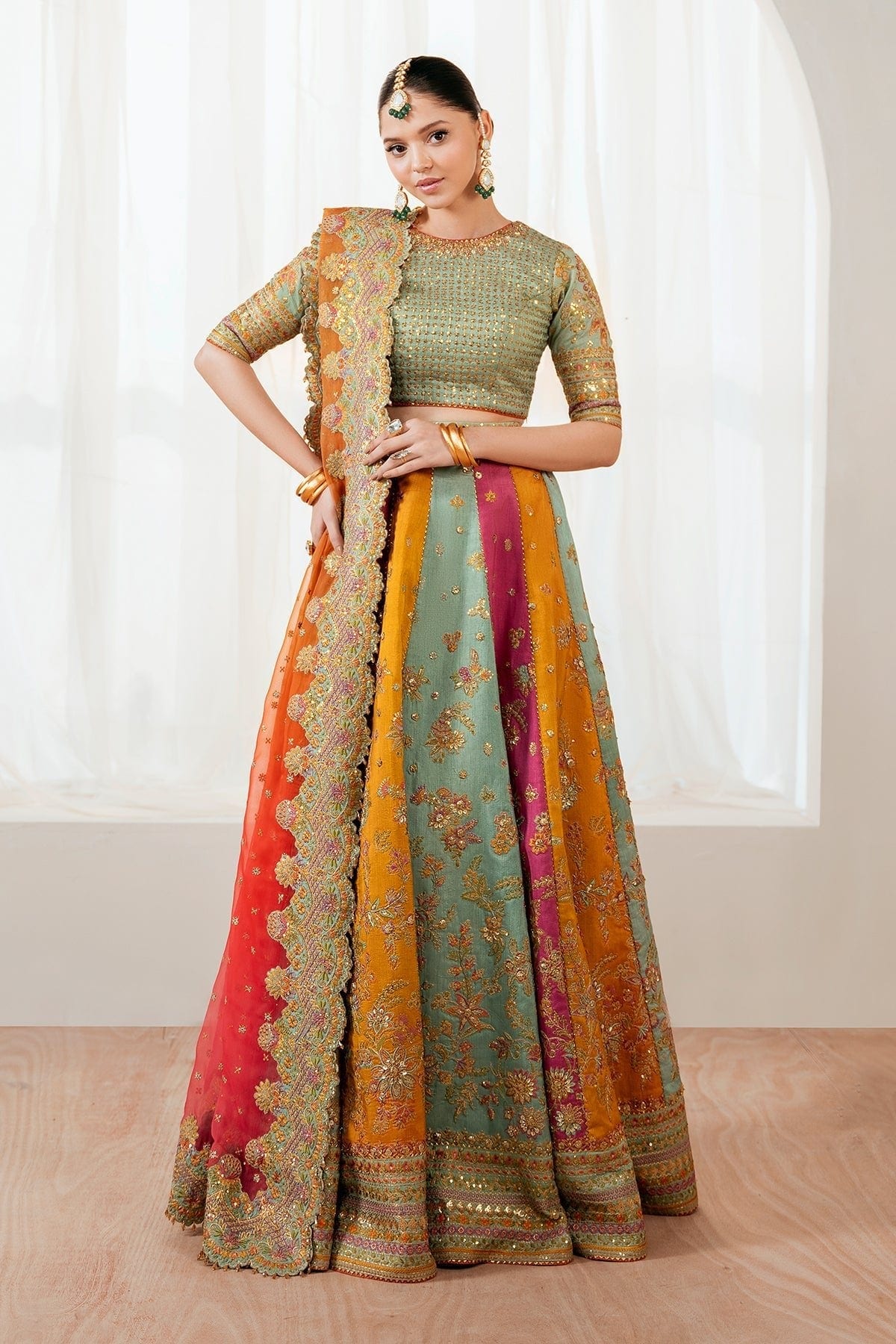 Baroque Embroidered Silk full-length primary view