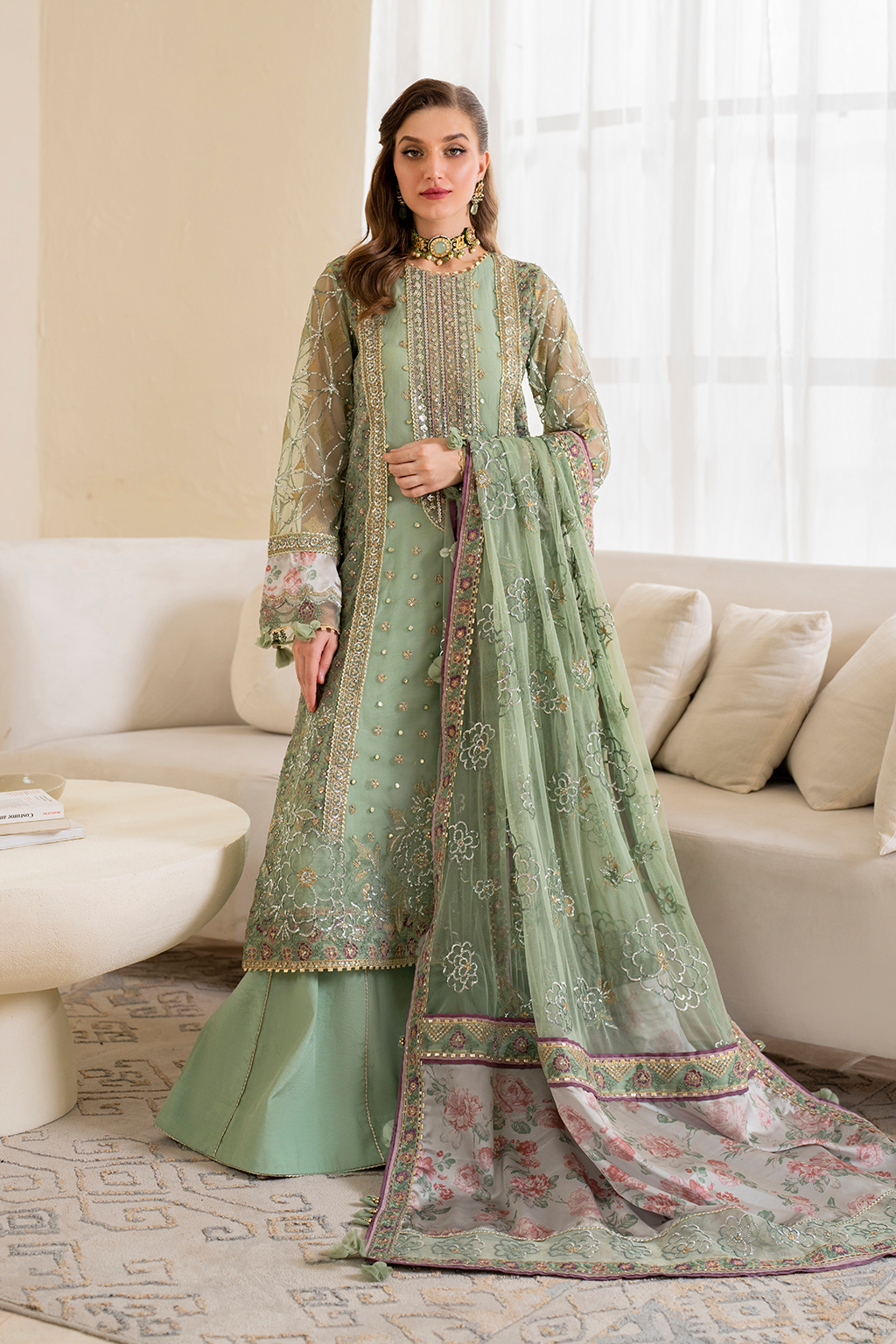 CC-41 Embroidered Net full-length primary view