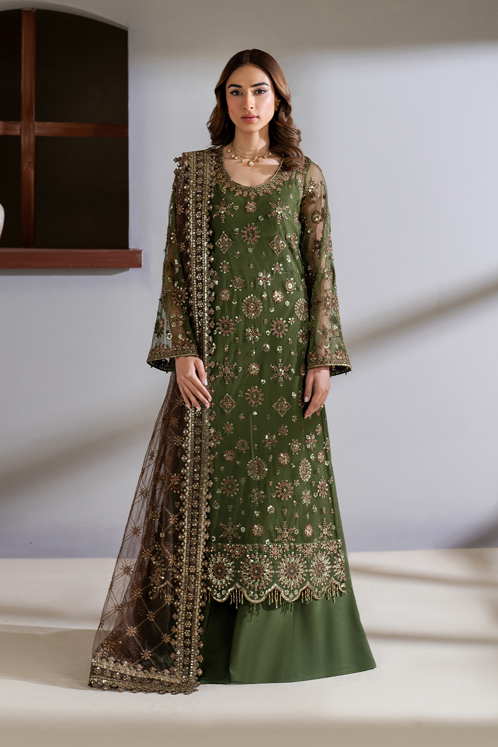 CC-62 Embroidered Net full-length primary view