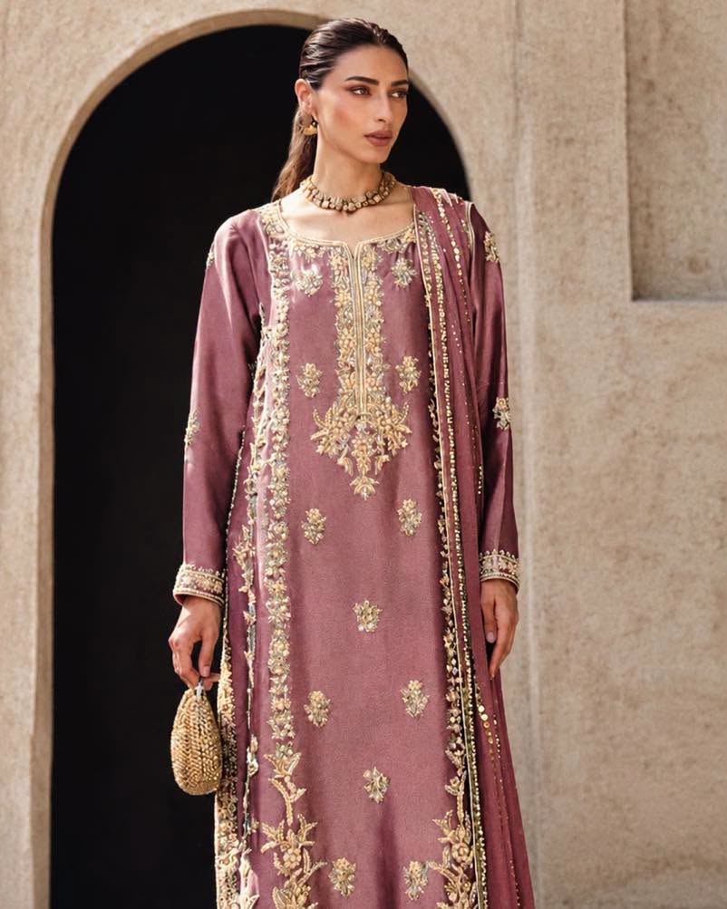 Dusty Pink salwar kameez full-length primary view