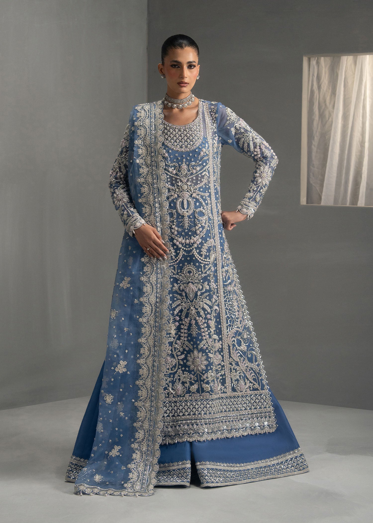Libre dusty blue original formal dress — photograph 1