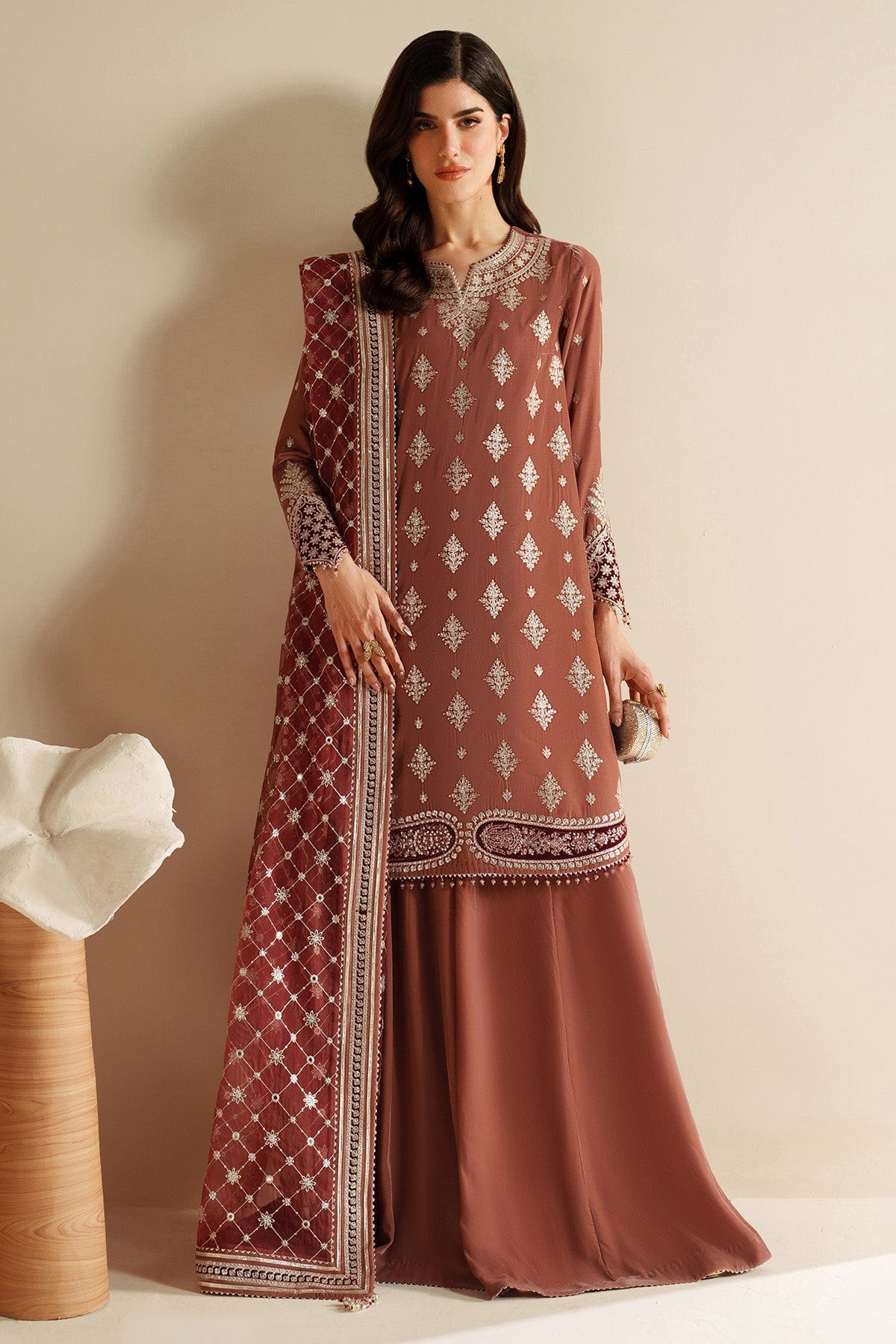 Embroidered Velvet Formal VVF D-3 full-length primary view
