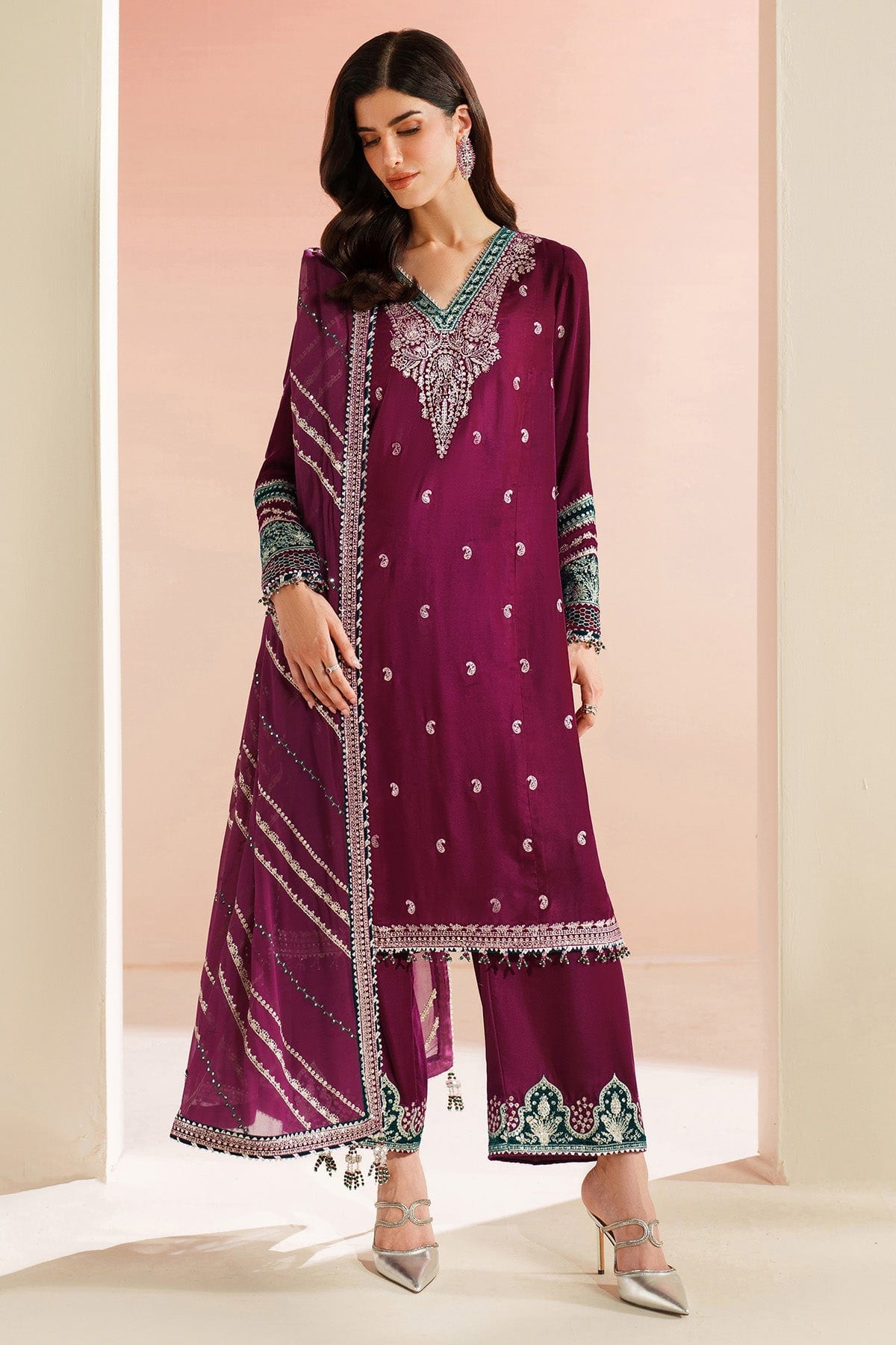 Embroidered Velvet Formal VVF D-6 full-length primary view