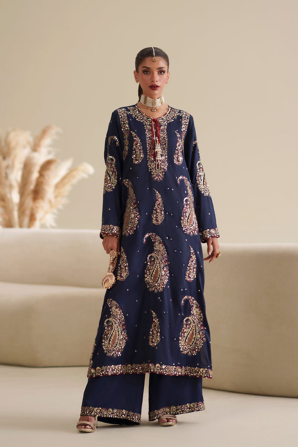 Ethnic Blue full-length primary view