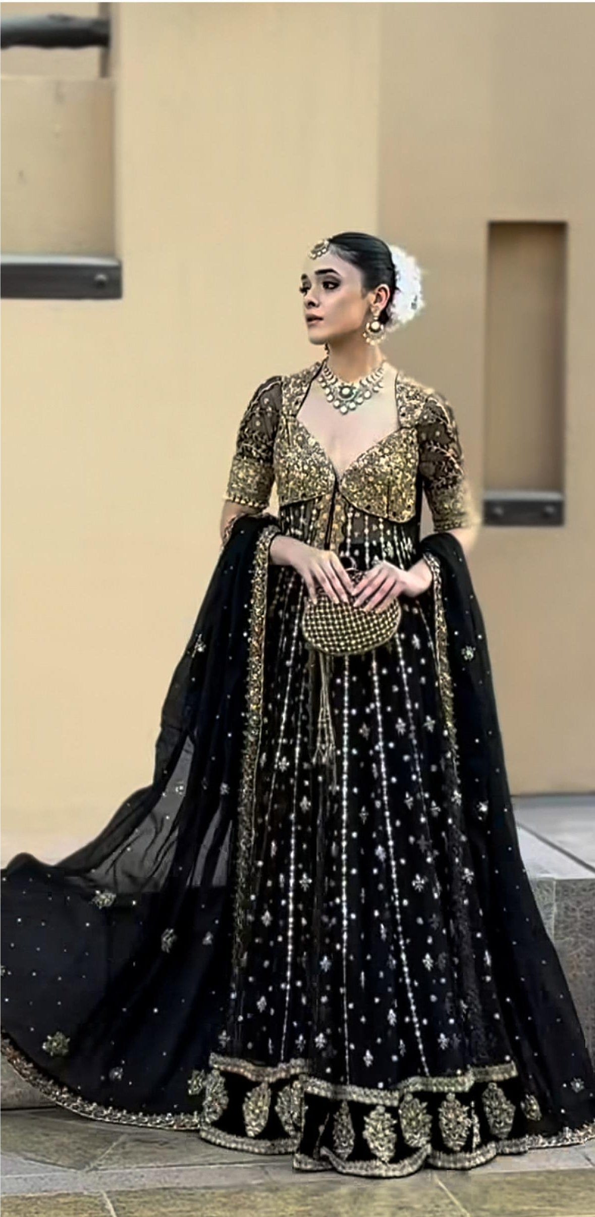 Haris Shakeel Black Gold full-length primary view