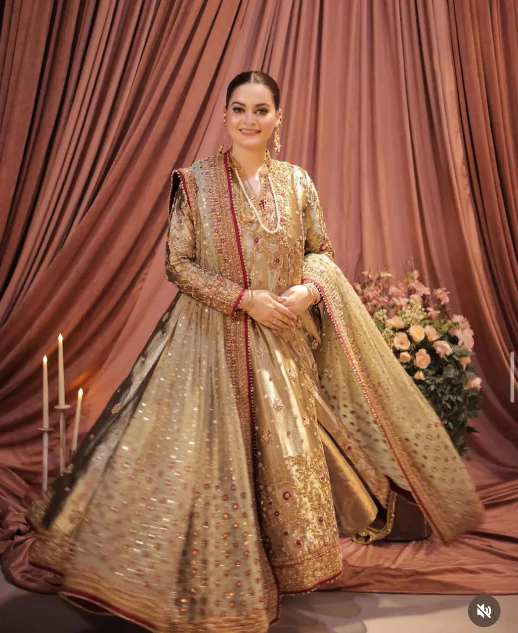 Haris Shakeel - Golden Angharaka HS-GA-749 - full outfit view