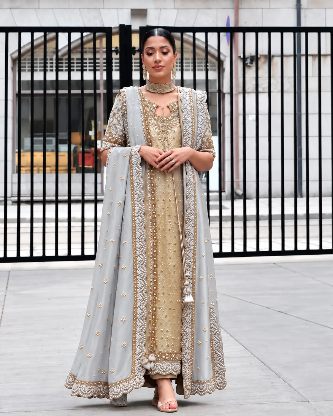 Haris Shakeel – Neha Gold — outfit view 1