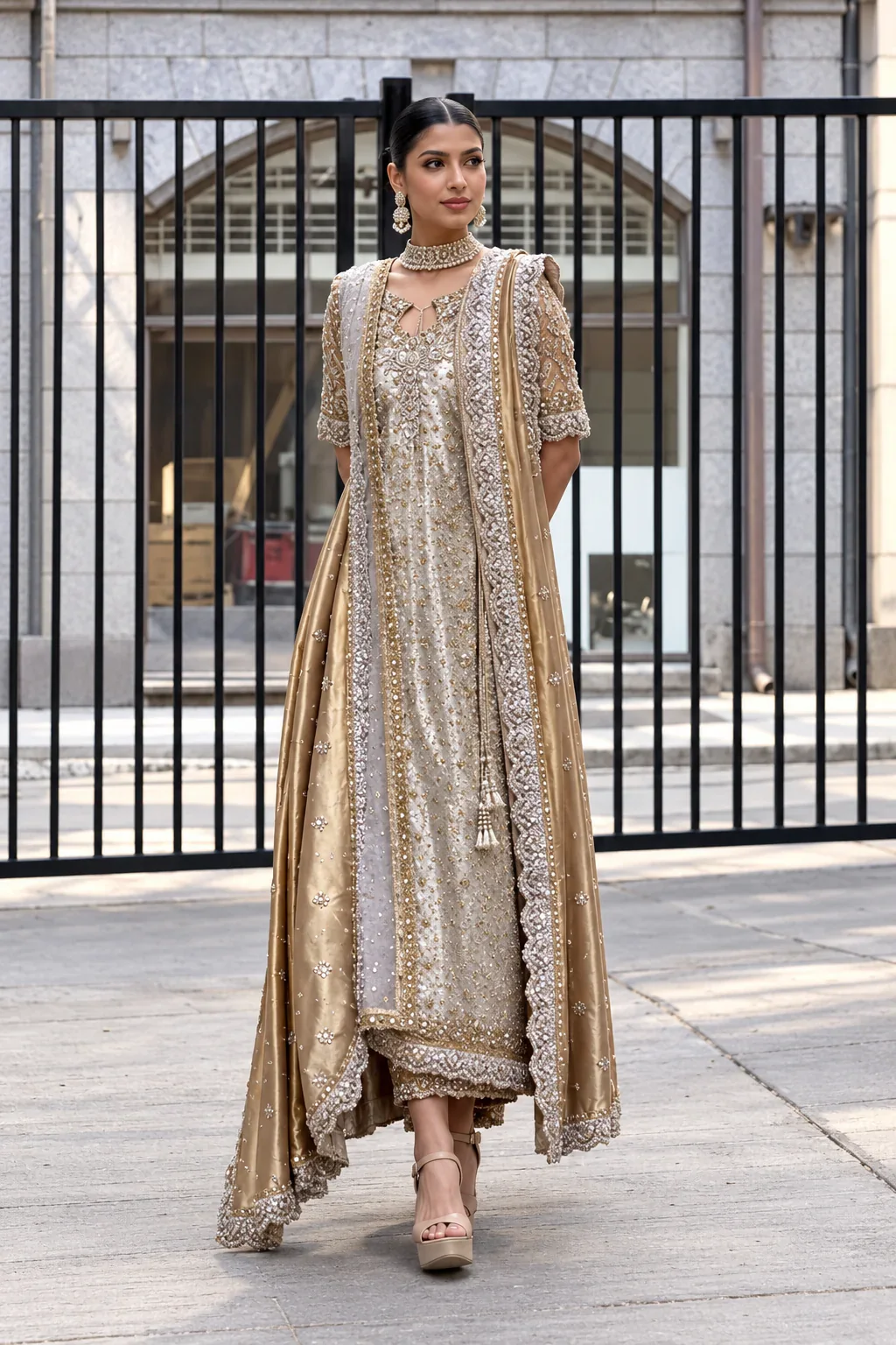 Haris Shakeel - Neha - full outfit view