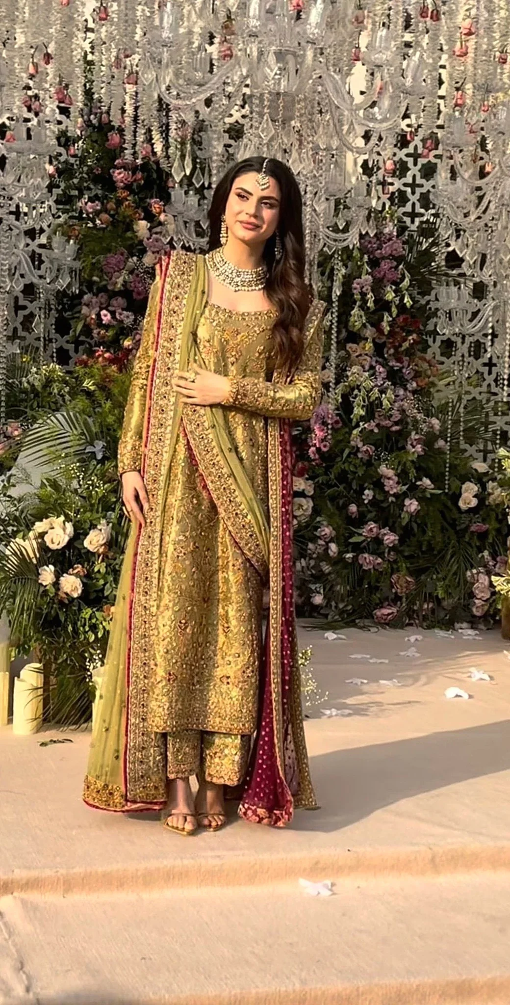 Haris Shakeel - Pistachio Style - full outfit view