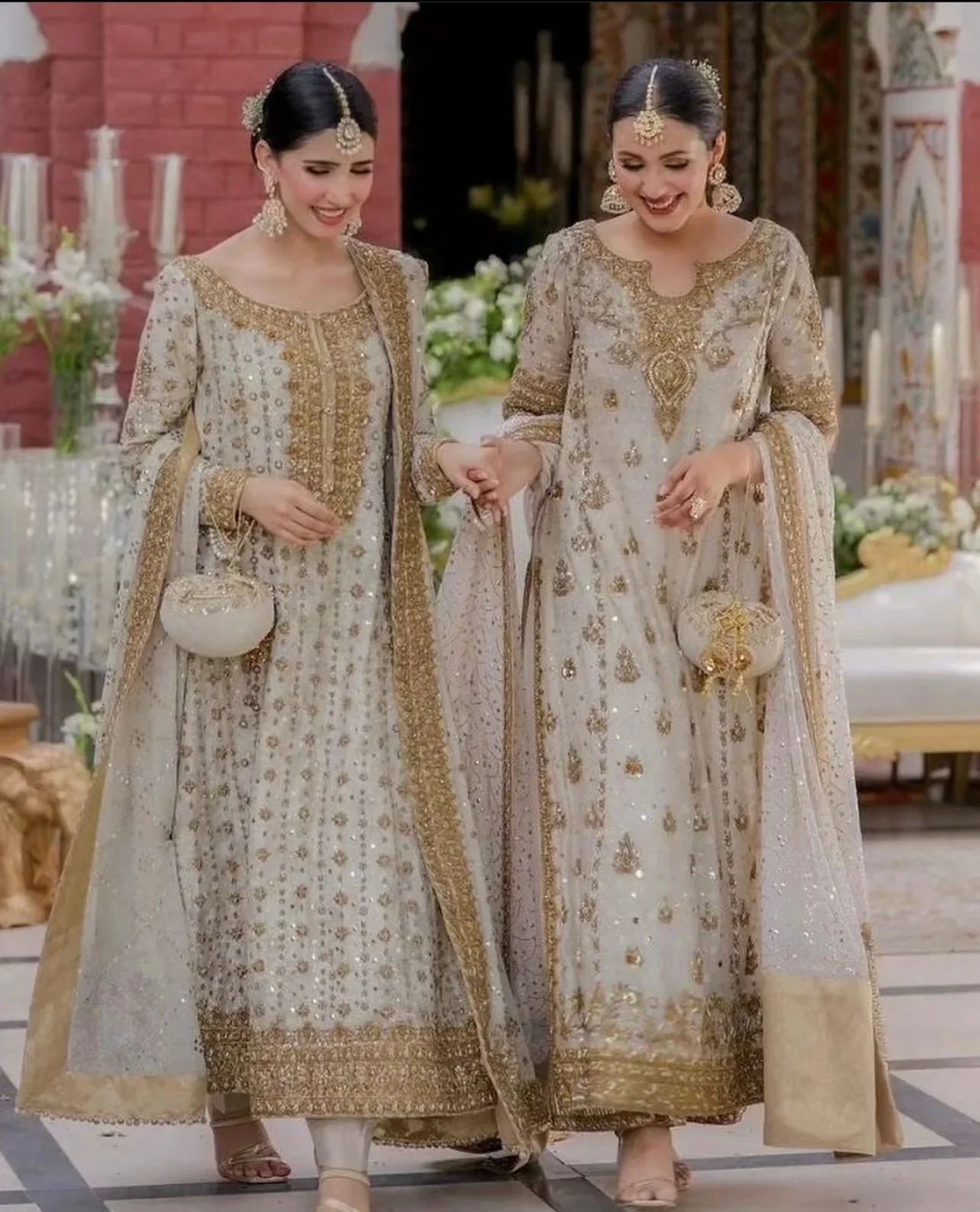 Haris Shakeel - Marium Ivory - full outfit view