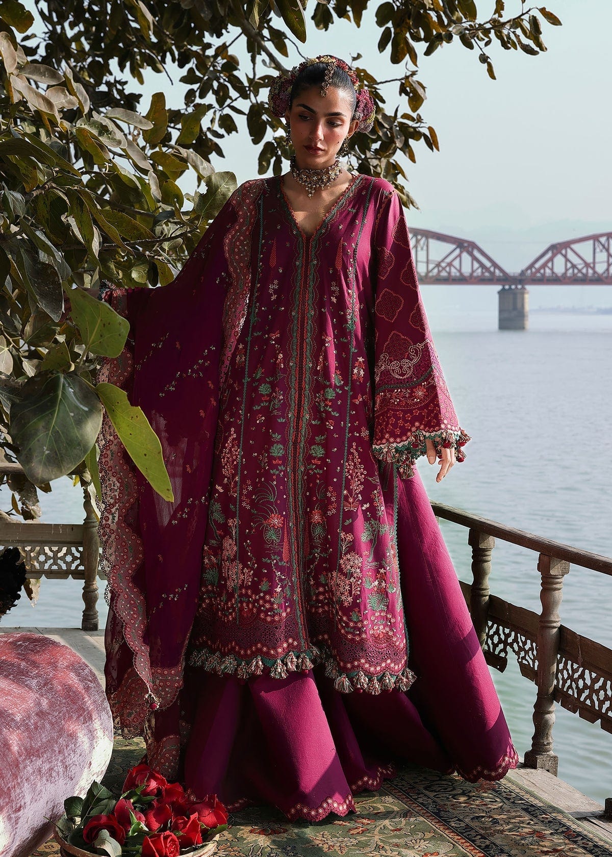 Hussain Rehar - Anjas luxury lawn full-length primary view