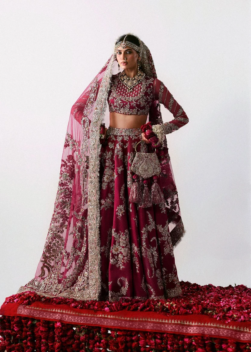Hussain Rehar – Naunihal Anari Red full front model view