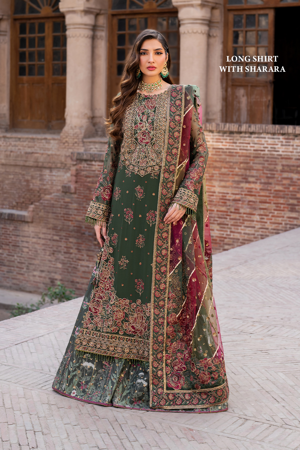 ILC-01 Embroidered Chiffon full-length primary view
