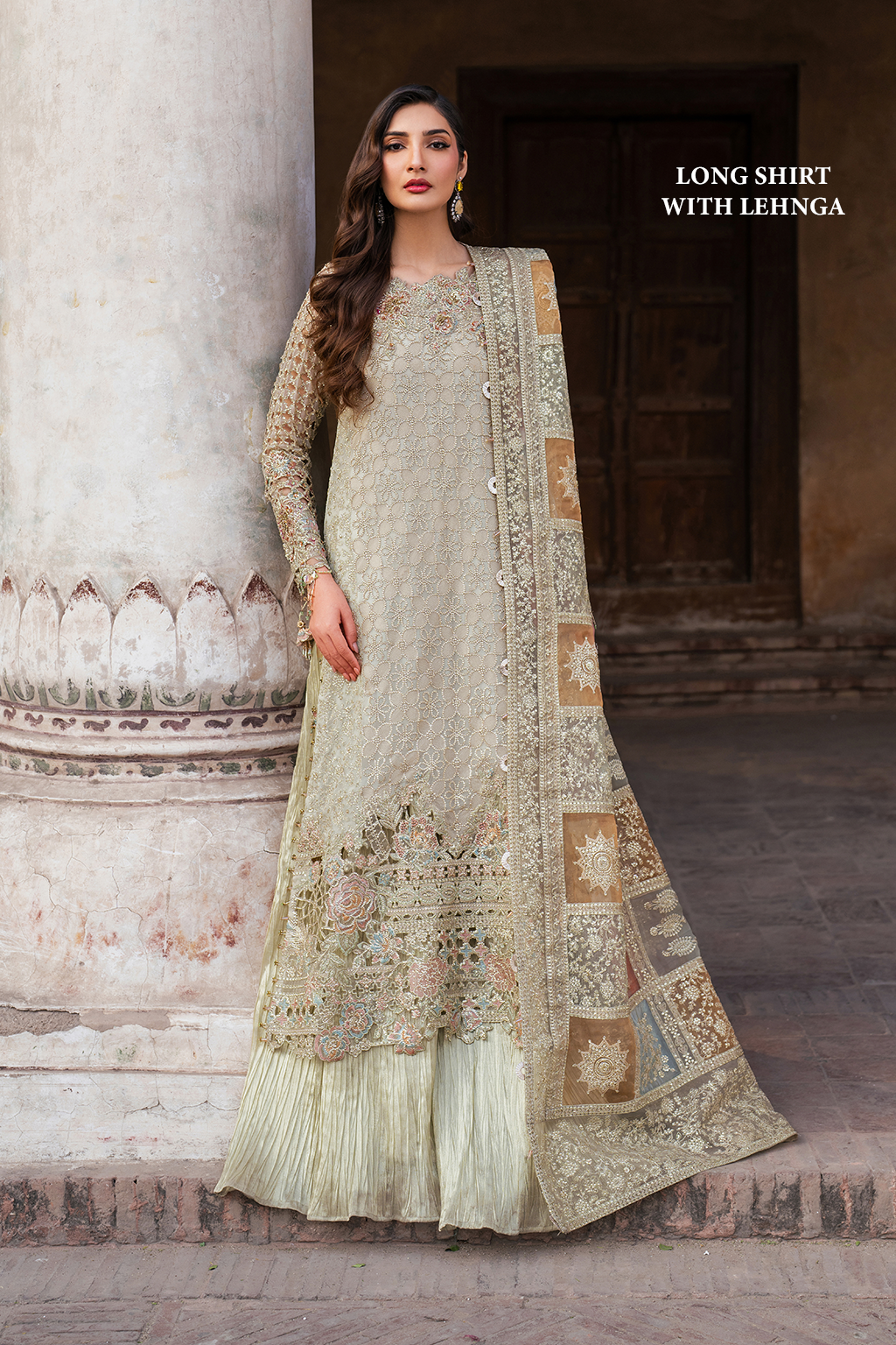 ILC-02 Embroidered Chiffon full-length primary view